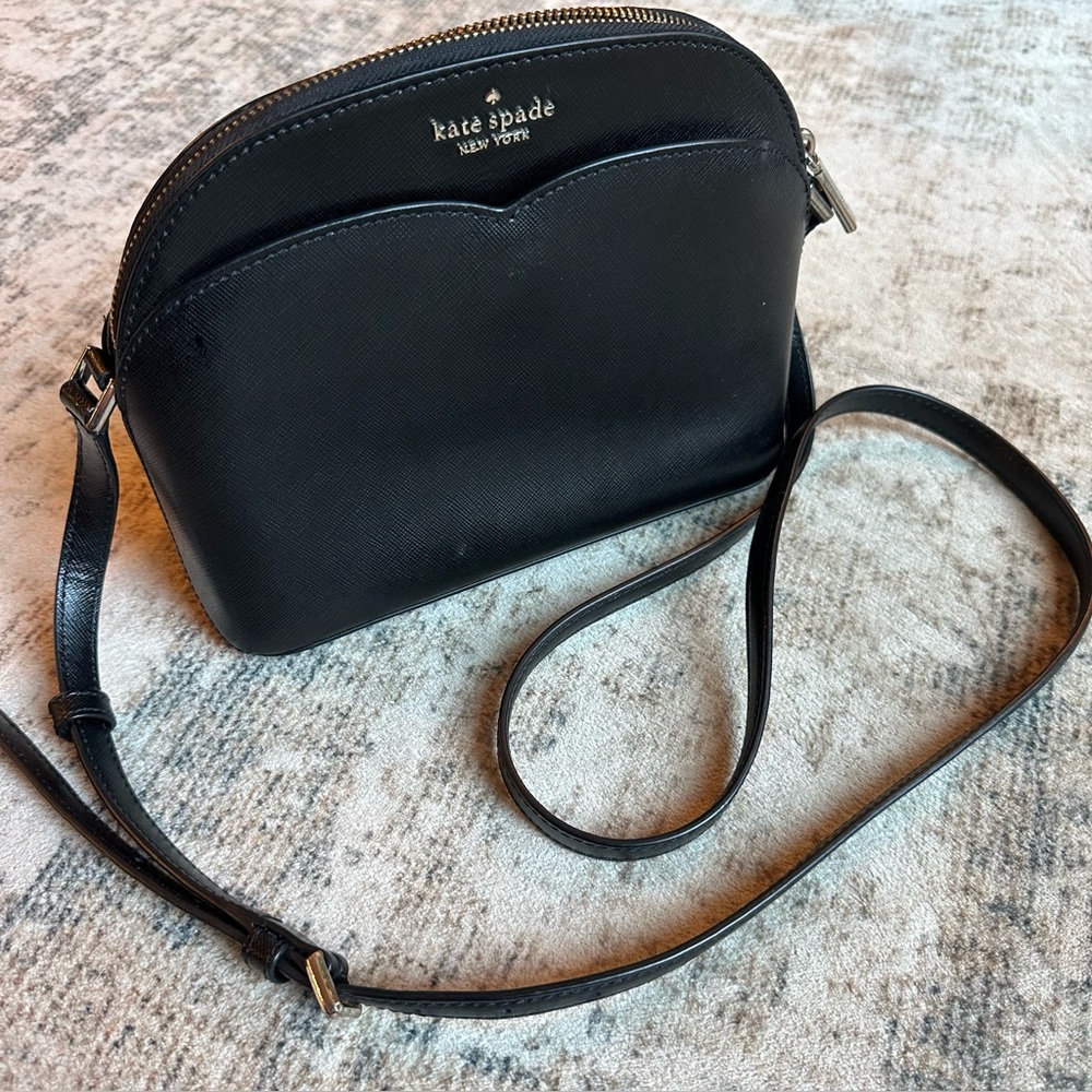 Kate Spade Payton Dome Crossbody, Black Saffiano Leather - Picture 3 of 14